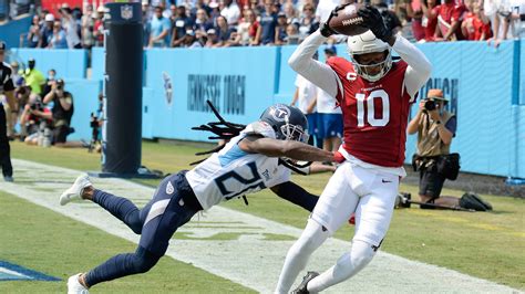 Cardinals Deandre Hopkins Pulls Down Kyler Murrays Pass For