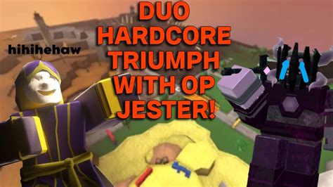 Duo Hardcore With Op Jester Roblox Tower Defense Simulator Youtube