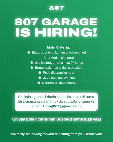 Lowongan Kerja Content Creator Di Garage Lokerbandung Id