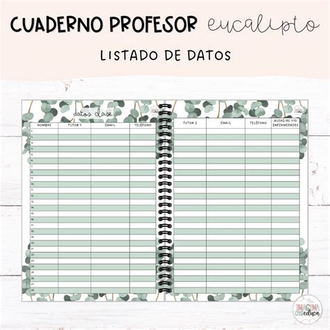 Cuaderno Del Profesor Eucalipto Imagina Crea Educa