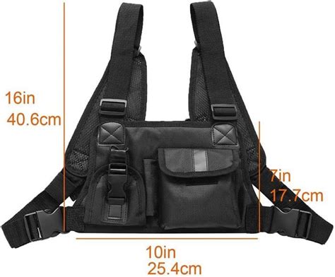 Radio Coffre Harnais Pack Pack Avant Pouch Holster Gilet Rig Poche