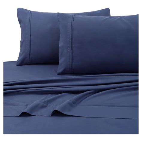 Microfiber Solid Deep Pocket Sheet Set California King Moonlight Blue