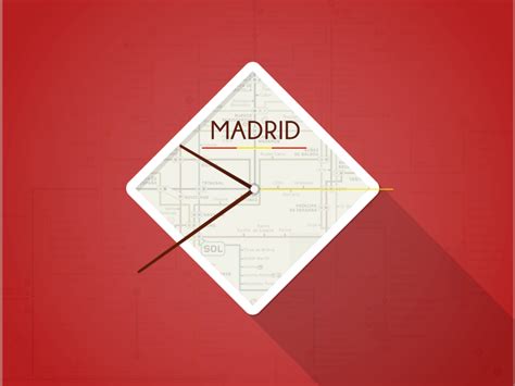 European Flat Clock Madrid by 𝐋𝐔𝐊𝐘 𝐕𝐉 on Dribbble