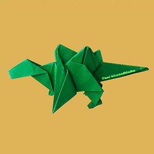 C Mo Hacer Un Dinosaurio De Papel Estegosaurio De Origami