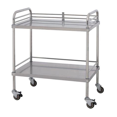 MK S05 Medical Instrument Trolley S S With Two Shelves