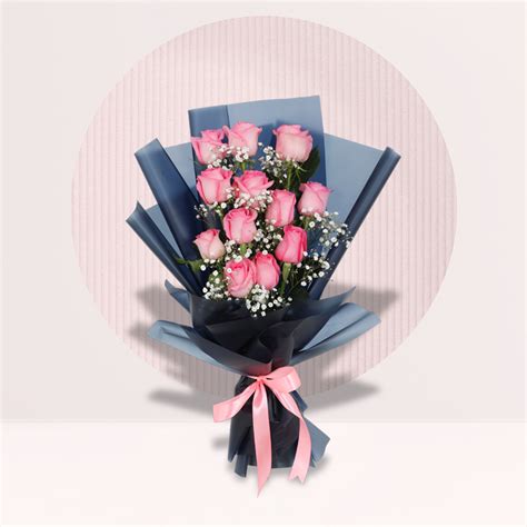 Buy Pink Roses Flowers Bouquet | Fast Flower Delivery KL