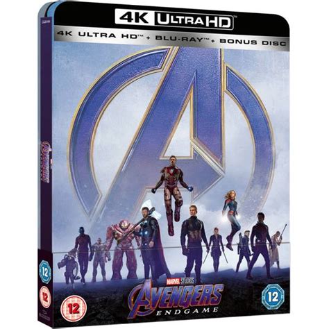 Avengers Endgame Zavvi Exclusive 4K Ultra HD Steelbook Includes 2D