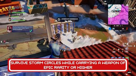 Survive Storm Circles While Carrying A Weapon Of Epic Rarity Or Higher