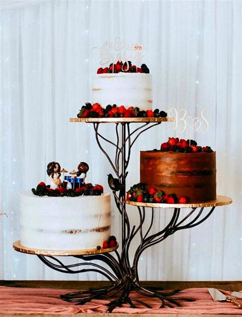 Wedding Cake Stand Three Tiered Stand Solid Tree Design Unique Party