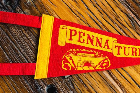 Penna Turnpike Felt Pennant Vintage Pennsylvania Wall Decor Etsy