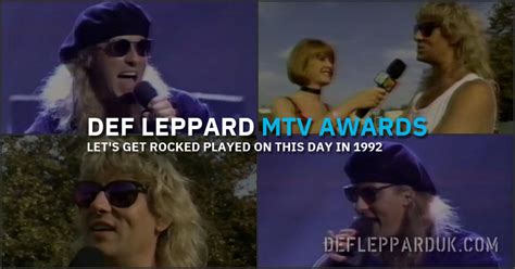 31 Years Ago Def Leppard Play Lets Get Rocked At Mtv Awards Videophotos