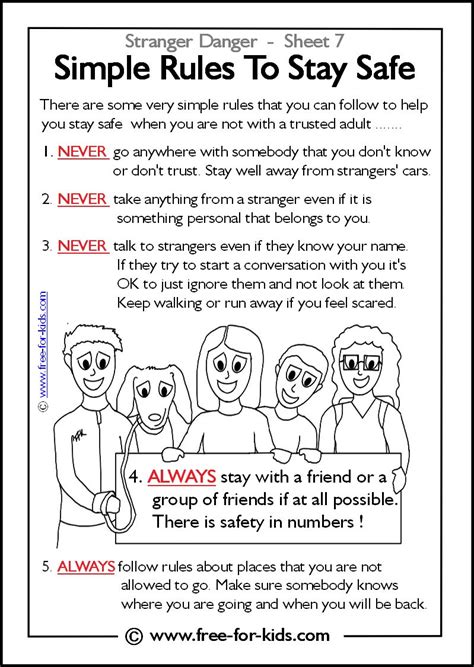 Community Safety Worksheets Safety Signs Printable Sheets