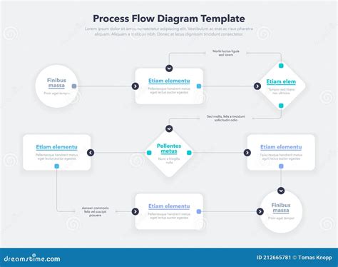 Modern Infographic for Process Flow Diagram Stock Vector - Illustration ...