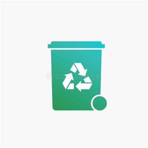 Ko Recycling Symbol Abfallkorb Oder Korb Vector Pfeildreieck Vektor