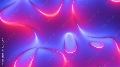 Cycled 3d Animation Abstract Background With Wavy Lines And Curvy