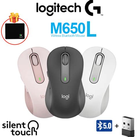 Logitech M650L Wireless Mouse USB Bluetooth Mouse Mute Gaming Mouse | Shopee Malaysia