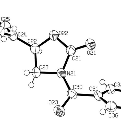 Ortep Representation Of The Molecular Structures Of Molecules A Top