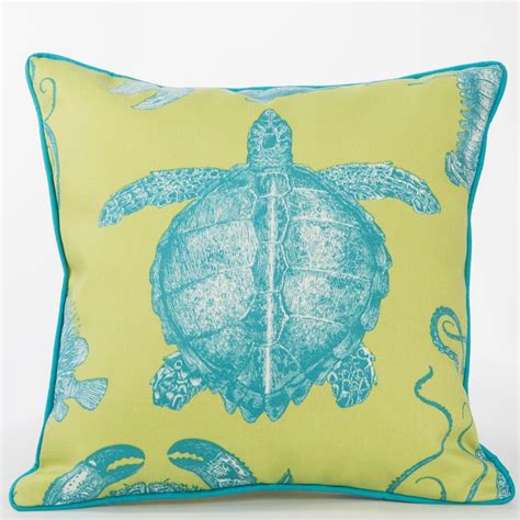 Naples Outdoor Sea Life Pillows Coastal Home Pillows Beach House Pillow Sea Life Pillows