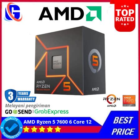 Jual AMD Ryzen 5 7600 6 Core 12 Thread 5 1GHz AM5 Processor Kota