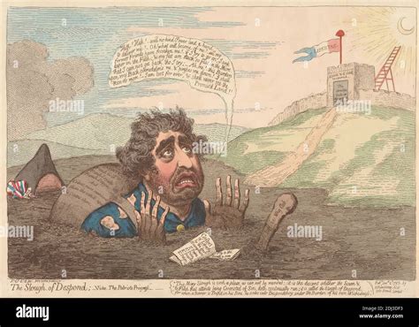 The Slough of Despond----; Vide - The Patriots Progress, James Gillray ...