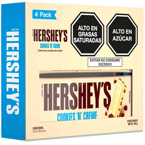 Chocolate Hersheys Cookies And Cream Tableta 80g Paquete 4un