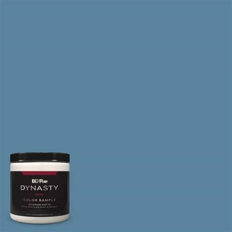 BEHR DYNASTY 8 Oz BIC 38 Honest Blue Matte Stain Blocking Interior