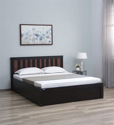 Buy Kosmo Phoenix Queen Size Bed In Wenge Finish With Box Storage At 25