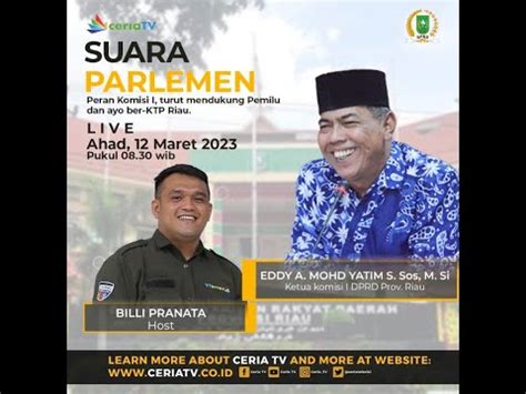 LIVE SUARA PARLEMEN EDDY A MOHD YATIM S Sos M Si Ketua Komisi I