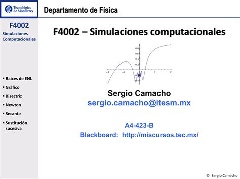 F4002 L03 Raíces de ecuaciones no lineales PPT