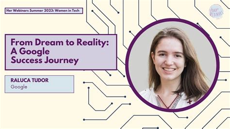 Raluca Tudor Google From Dream To Reality A Google Success Journey