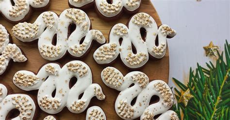 Festive Christmas Snake-shaped Meringue Cookies · Free Stock Photo