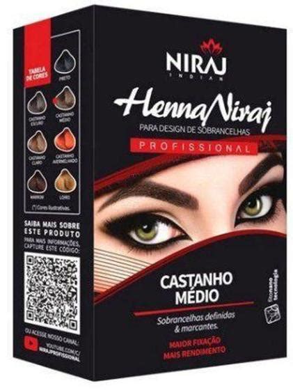 Henna Sobrancelha Niraj Indian G Ml Fixador Tinta E Henna Para