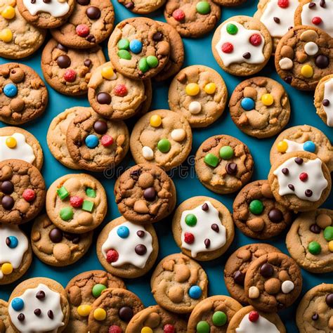 Freshly Baked Cookies With Choco Chips Stock Illustration