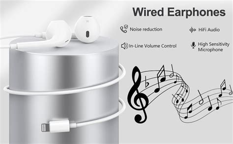 2 Packs-Apple Earbuds for iPhone Headphones Wired Earphones [Apple MFi ...