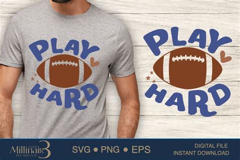 Play Hard Football SVG PNG Graphic By Millionair3 Designs Creative