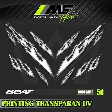 Jual Decal Sticker Striping Variasi Transparan Uv Beat Fi Api