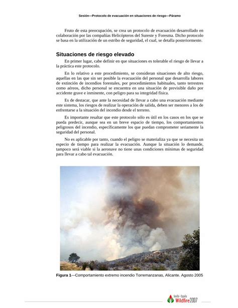 Pdf Protocolo De Actuaci N Para Evacuaci N De Brigadas Forestales En