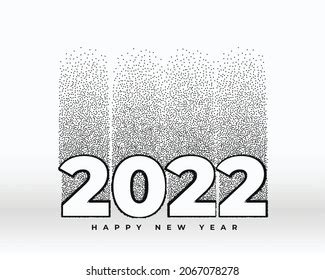 Particle Style 2022 New Year Background Stock Vector Royalty Free