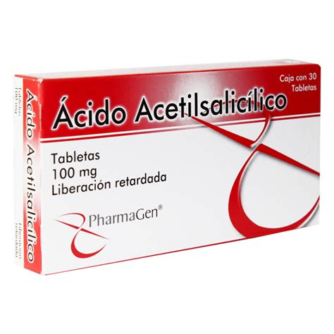 Ácido Acetilsalicílico 100 mg 30 tabletas MEDYMAS