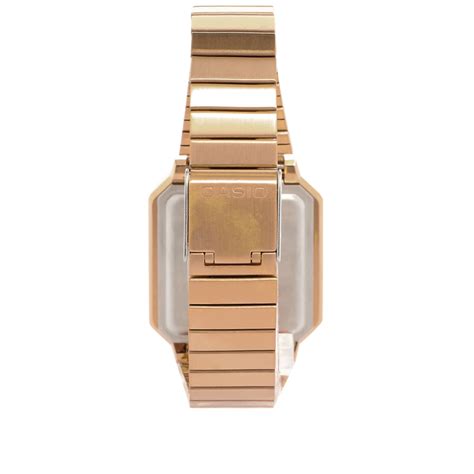 Casio Vintage A100 Digital Watch Gold End