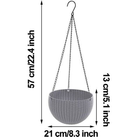 1 Pac Pots De Fleurs Suspendus En Rotin Jardin Paniers Suspendus