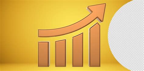 Conjunto de gráficos en crecimiento gráfico de negocios con flecha