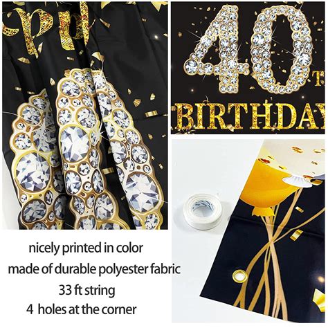 Buy Th Birthday Backdrop Banner Large Fabric Happy Birthday Banner