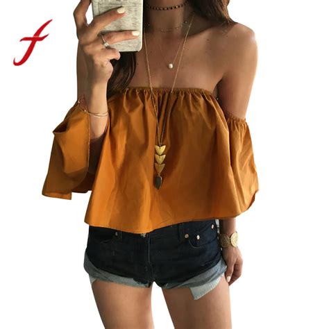 Aliexpress Buy Feitong Summer Women Blouses Crop Tops Boho