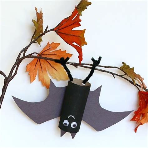 Hanging Bat Craft for Kids with Bat Wing Template - Buggy and Buddy