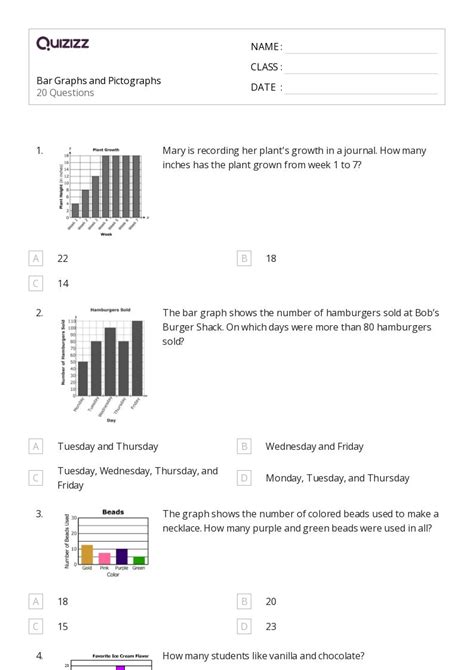 Scaled Pictographs Worksheets For St Class On Quizizz Free