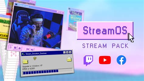 StreamOS Stream Pack Retro Overlay WinOS Inspired Twitch YouTube