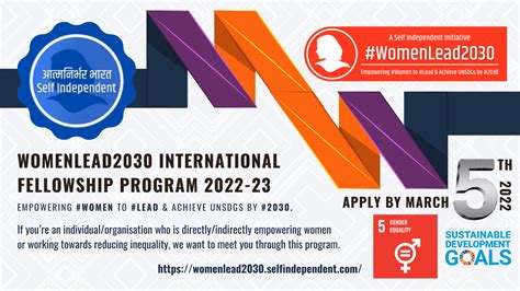 Womenlead2030 International Fellowship Program 2022 23