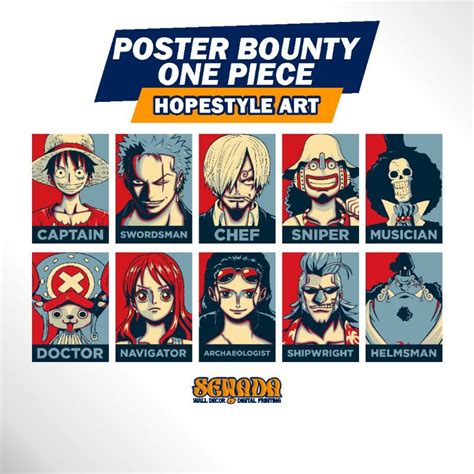 Jual Poster Bounty One Piece Paket Kru Bajak Laut Set Pcs Poster