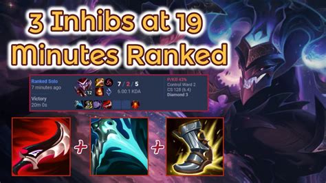 3 Inhibs At 19 Minutes S13 Shaco To Master League Of Legends Full Gameplay Infernal Shaco